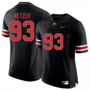 Men's Ohio State Buckeyes #93 Jake Metzer Blackout Nike NCAA College Football Jersey Supply HVG0844GX